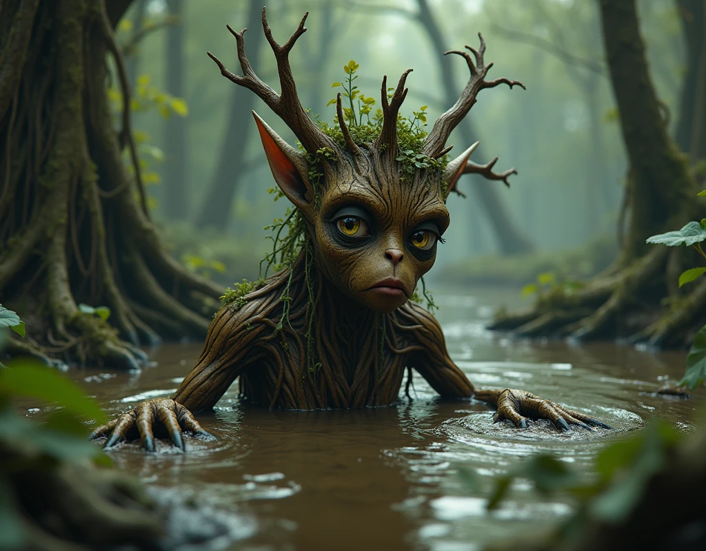 We need images of a Woody and that Woody is stuck in a swamp and has mud all over his body.