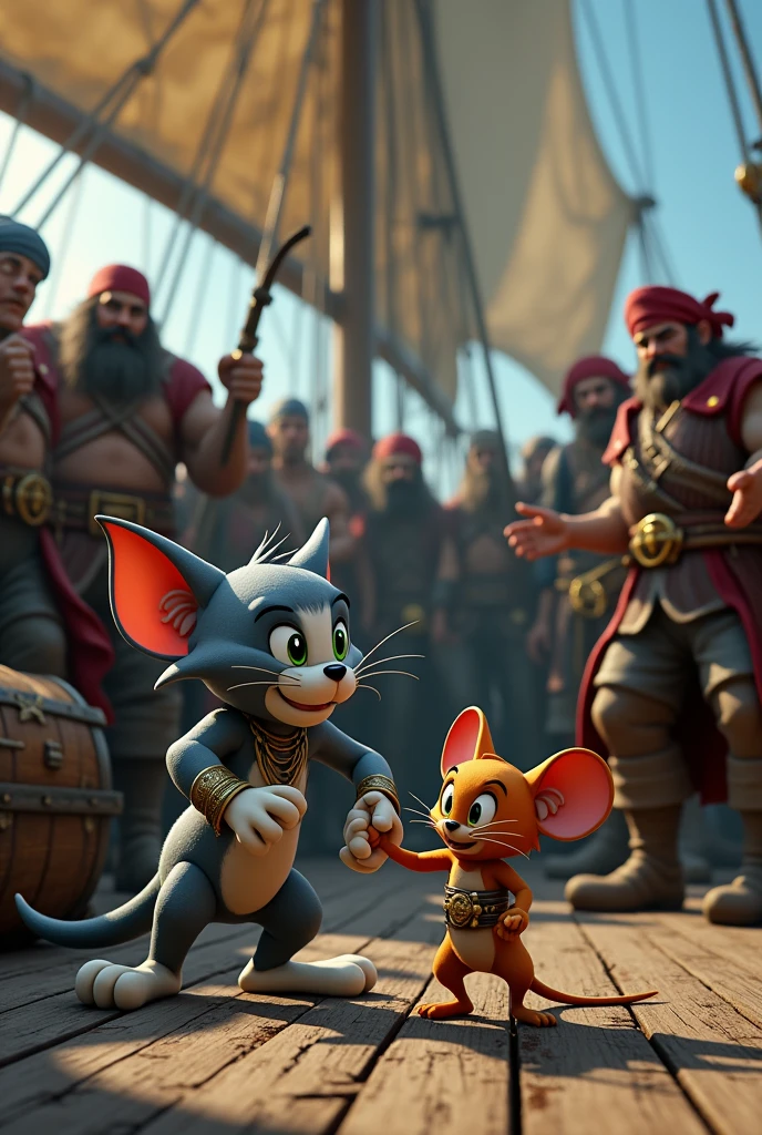 Tom and Jerry kidnapped by pirates