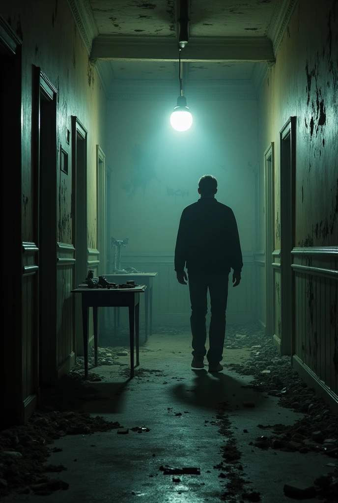 Abandoned hospital, man finds a room with a pistol