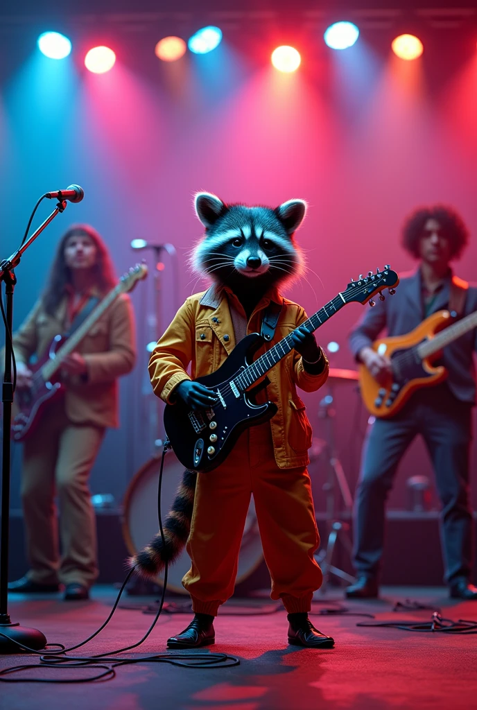 Raccoon、band、
Real、photograph、4 hp、high resolution、movie、illumination、colorful、the beatles、guitar、drum、base、keyboard、