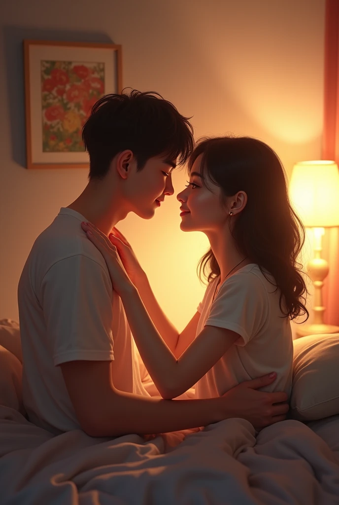 a cute girl given love to her bf