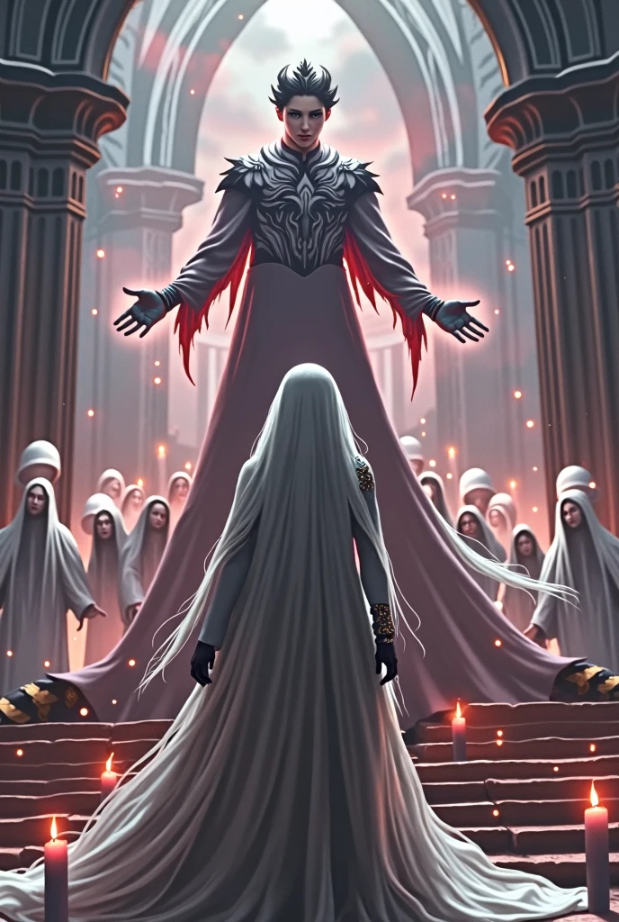 This song delves into dark, gothic themes of rebellion, sin, and unholy power. It describes a ritualistic ascent to a throne of darkness, where the protagonist, a prince of dark desire, leads the way for those who have fallen from grace. The imagery of a crimson-stained cathedral, forgotten saints, and a kingdom forged from sin sets a somber, ominous tone. The song explores the allure of forbidden power, with fallen angels and sinners seeking to claim a crown in defiance of heaven