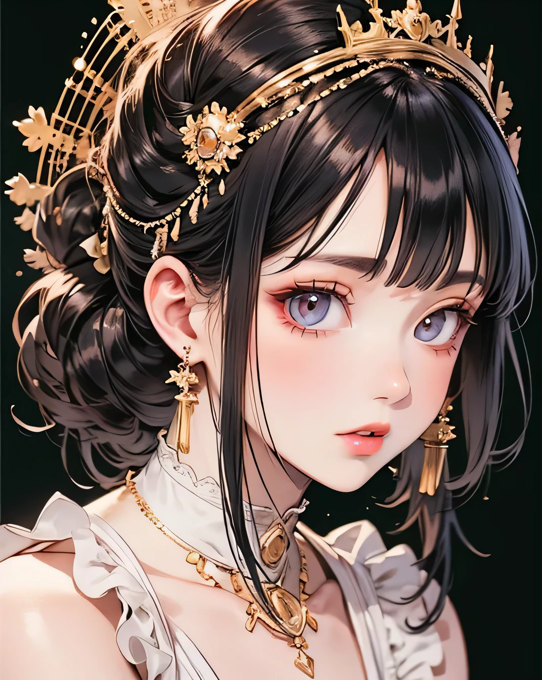 (Beautifully detailed face), (Beautiful attention to detail), Beautiful woman, Beautiful lips with lipstick, The most beautiful face in the world, Detailed, Highest quality, Masterpiece, Vivid and True Colors ,