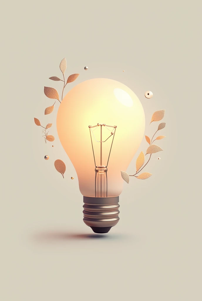 Create a modern and simple light bulb icon, symbolizing inspiration and creativity, with soft colors and crochet elements, like small threads or loops around the bulb and the bottom should be serous