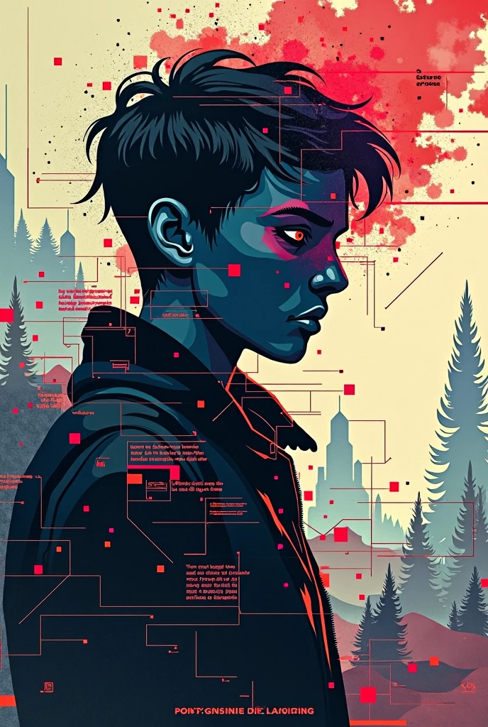 make a unique poster about cyber bullying cartoon aims to educate people to to be more responsible on social media then make the work more like a man made creation with a unique design that it can't be seen like a ai make creation