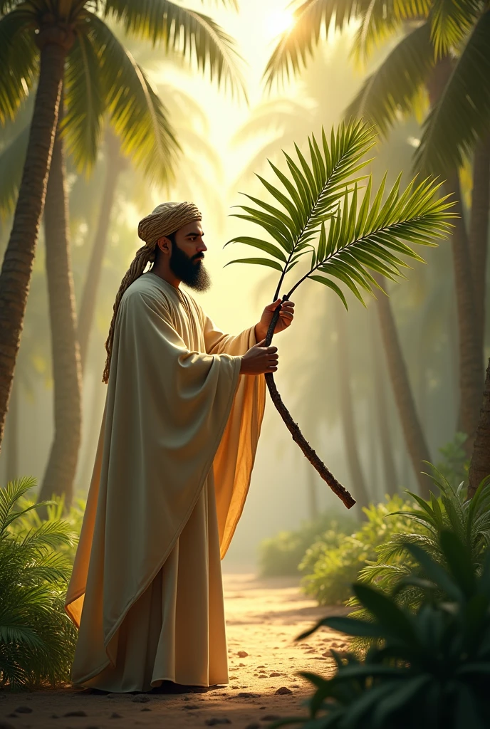 Muhammad SAW split a palm branch into two