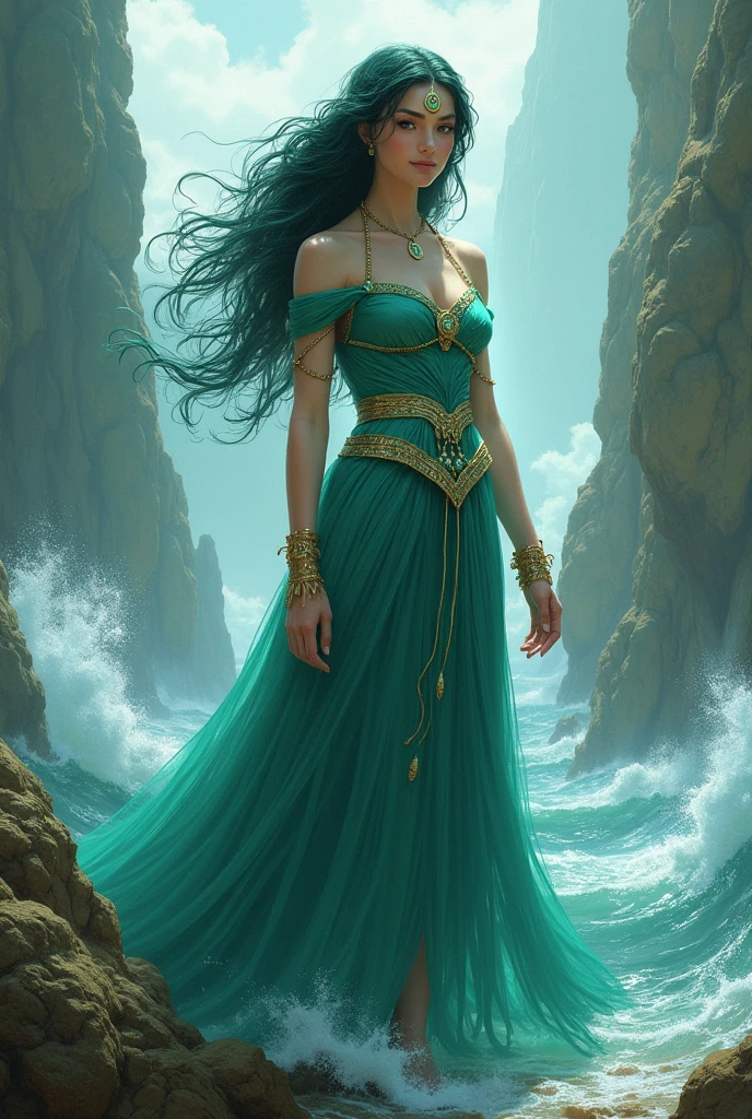 demigoddess daughter of cymopoleia in the world of Percy Jackson