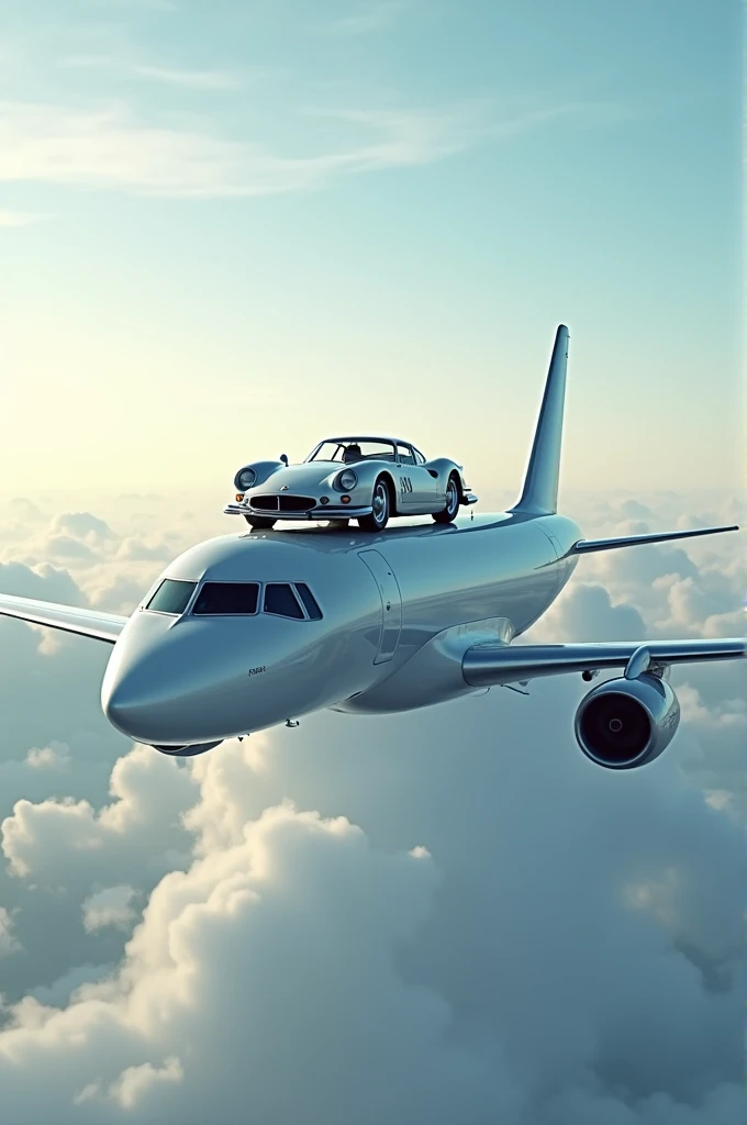 A car top of the airplane