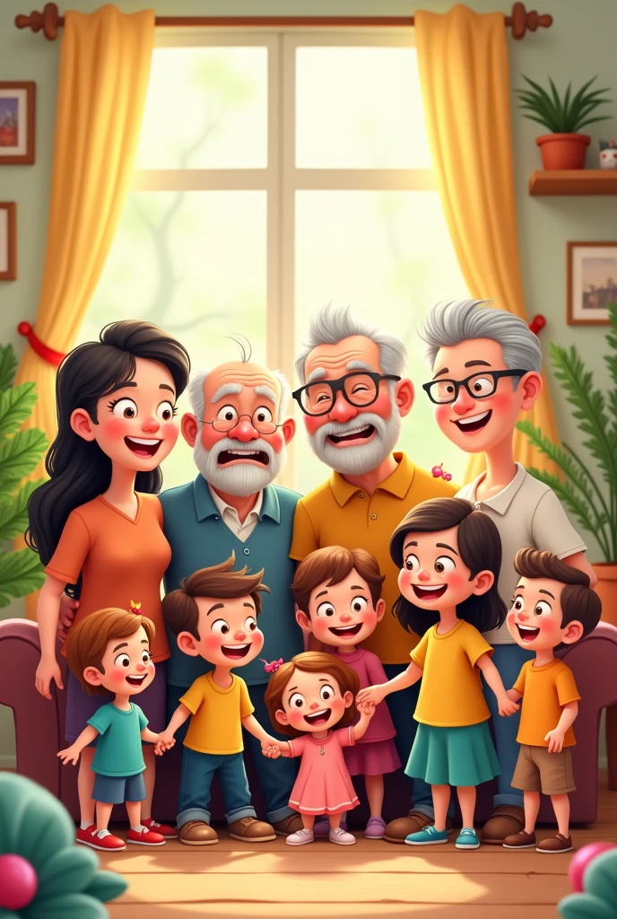 12 family cartoon cute