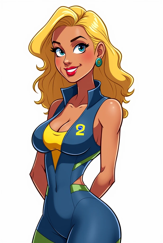 estilo de desenho animado:1.2), mulher brasileira draw ART Artline fundo branco mulher Imagem de desenho animado de uma mulher , roupas sensuais , garota super valente destemida , cartoon style illustration, estilo de arte dos desenhos animados, estilo de arte dos desenhos animados, digital illustration style, design de personagens altamente detalhado, arte digital detalhada fofa, City fan art, design de personagem retrato, beautiful digital illustration, retrato de alta qualidade, arte em quadrinhos, retrato do design do personagem, white background Busty without clothes and medium breasts cartoon style female character dressed in Fallout 4 uniform loira