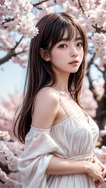A 1 Japanese girl amidst blooming sakura (cherry blossom) flowers. She should have a youthful and serene beauty, with soft, delicate features that highlight her age. Her hair is styled elegantly, perhaps with a few sakura blossoms tucked into it. She is turned slightly, giving a graceful profile view while her gaze is directed towards the viewer or slightly downward, capturing a gentle and introspective expression. The sakura flowers should be in full bloom around her, with petals softly falling and creating a dreamy, ethereal atmosphere. The background should be a blur of pink and white blossoms, adding to the overall feeling of tranquility and natural beauty.
Steps: 25, Sampler: Euler, Schedule type: Simple, CFG scale: 1, Distilled CFG Scale: 3.5, Seed: 442740014, Size: 1152x792, Model hash: c161224931, Model: flux1-dev-bnb-nf4
