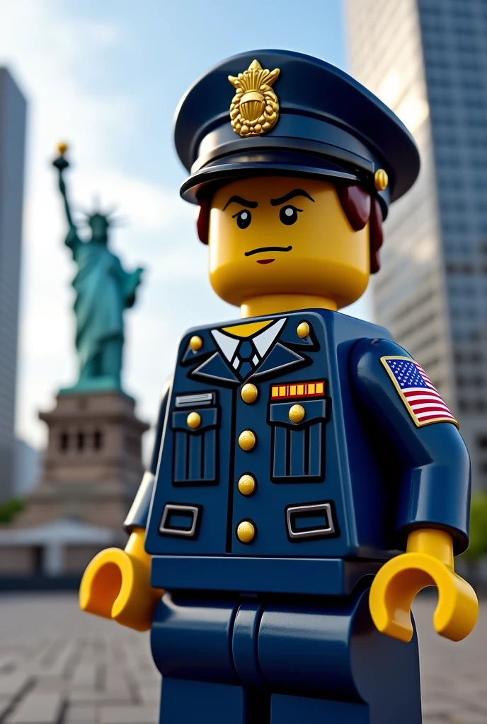 Make a lego minifigure based on the United States