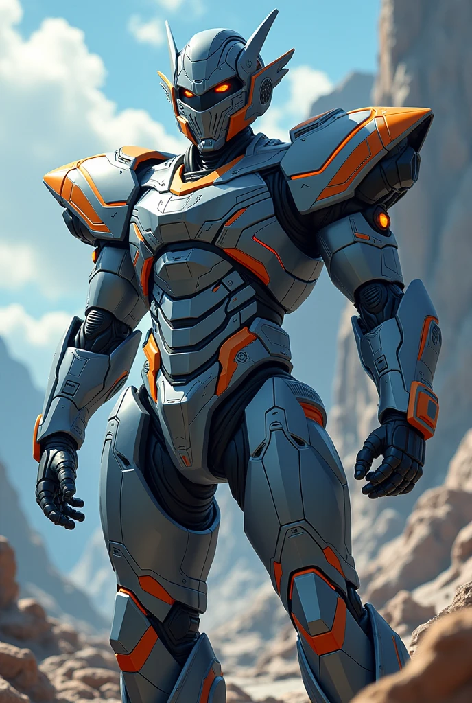 Create anime armor, with a similar appearance somewhat to kamen rider saber, ou kamen rider zero one, and also knights of the zodiac, an armor similar to these