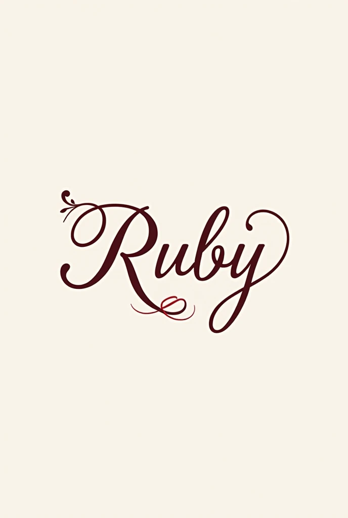 I want RUBY name in signature symbol combined letter