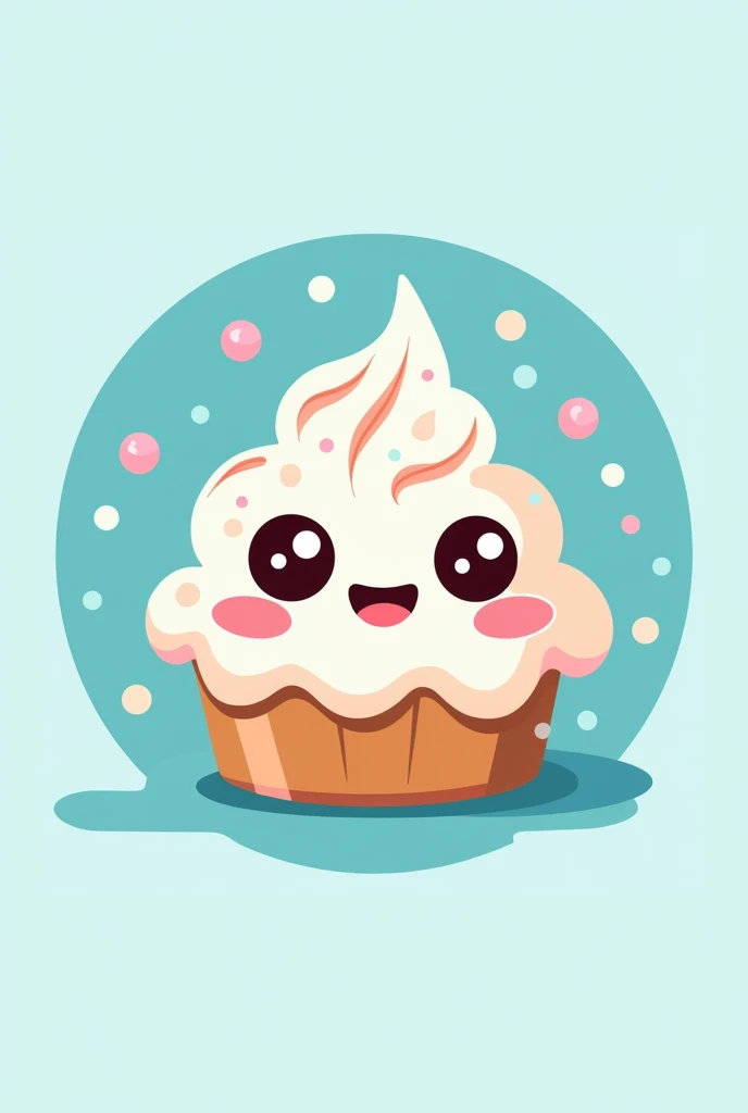 Logo of a snack company/Sweet desserts aimed at university and college students. The name of the company is "Cute". Try to make the image have mainly blue tones.