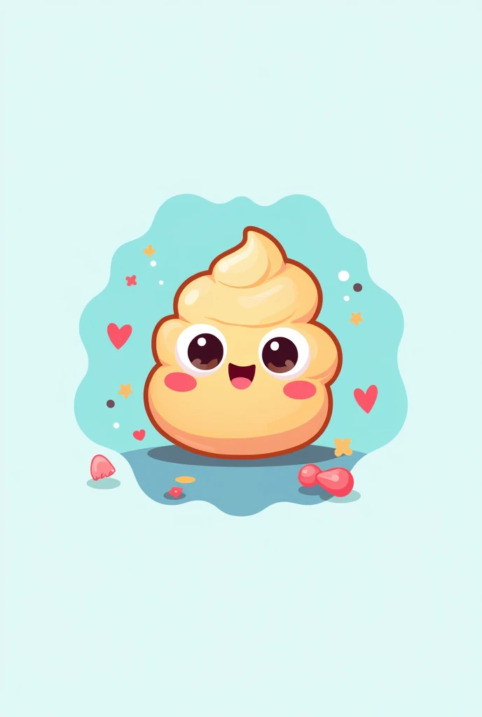 Logo of a snack company/Sweet desserts aimed at university and college students. The name of the company is "Cute". Try to make the image have mainly blue tones.
