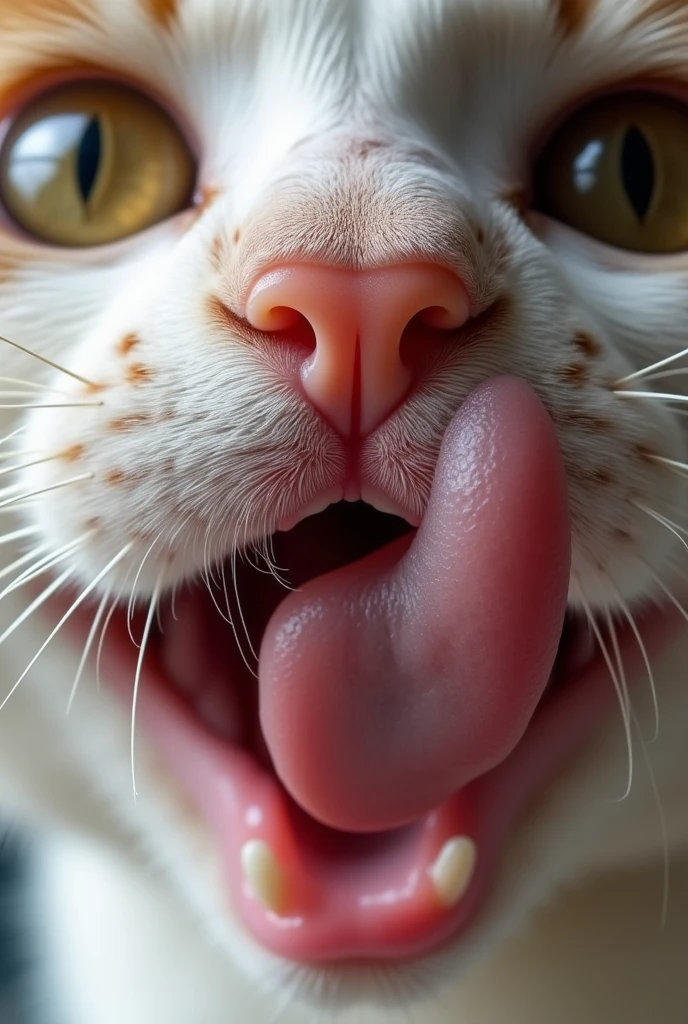Top of a cats tongue