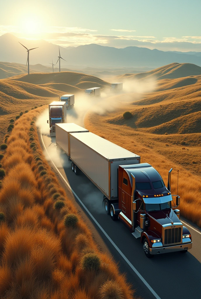 Long trucks in america road yuba city