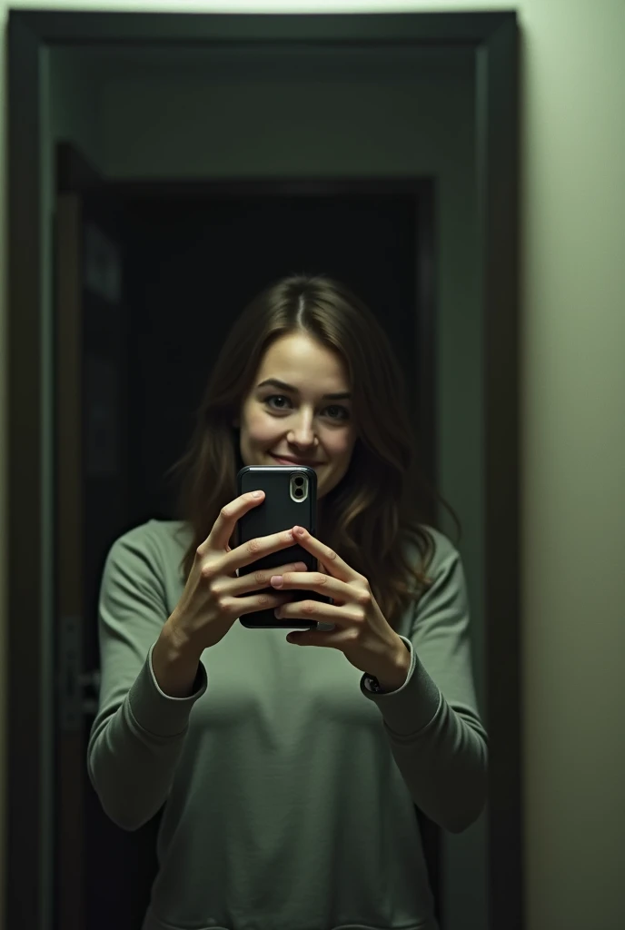 low quality 2015 mirror selfie of a girl 