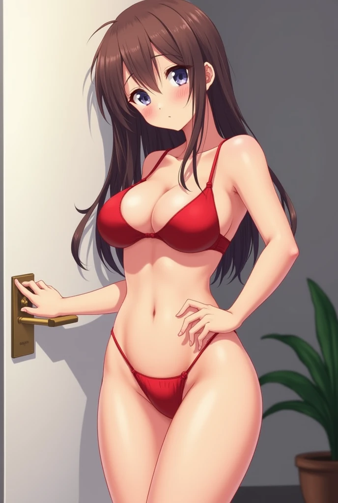 Anime girl showing her ass without clothes