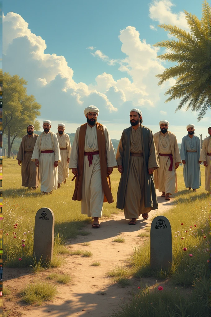 Muhammad SAW was walking past two graves with some people