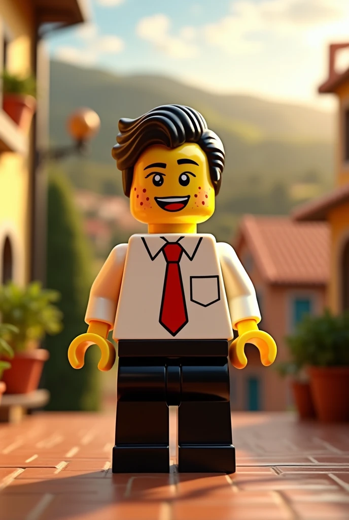 Make a lego minifigure based on the entire culture of Italy