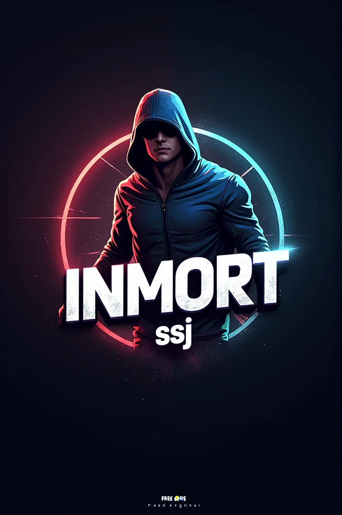 I need you to create a logo about the free fire game and add the following name: INMORT 『ˢˢʲ』