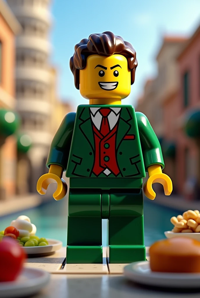 Make an epic lego minifigure based on the entire culture of Italy