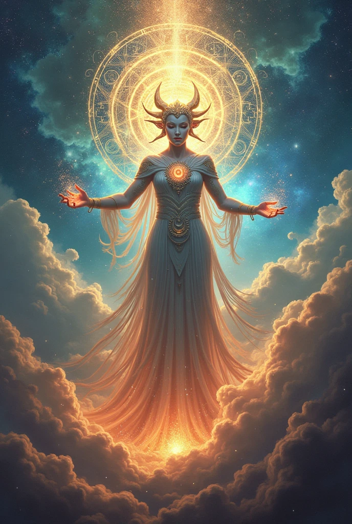 Deity Oxalá manipulating cosmic energy