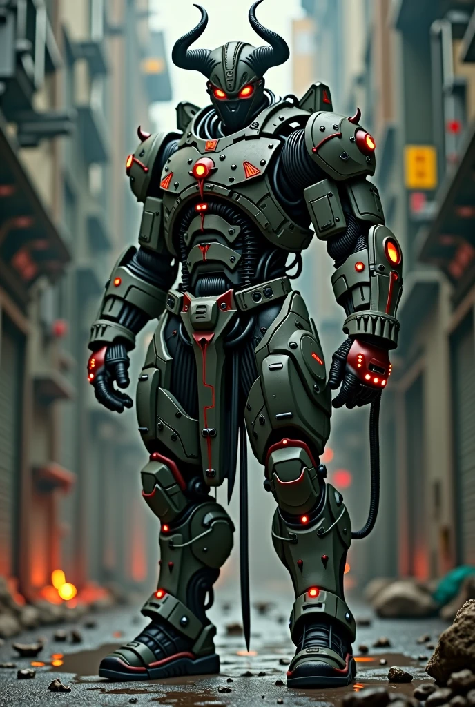 diesel punkai, male, Military Robot Prosthetics , Satanic、Depict the whole body