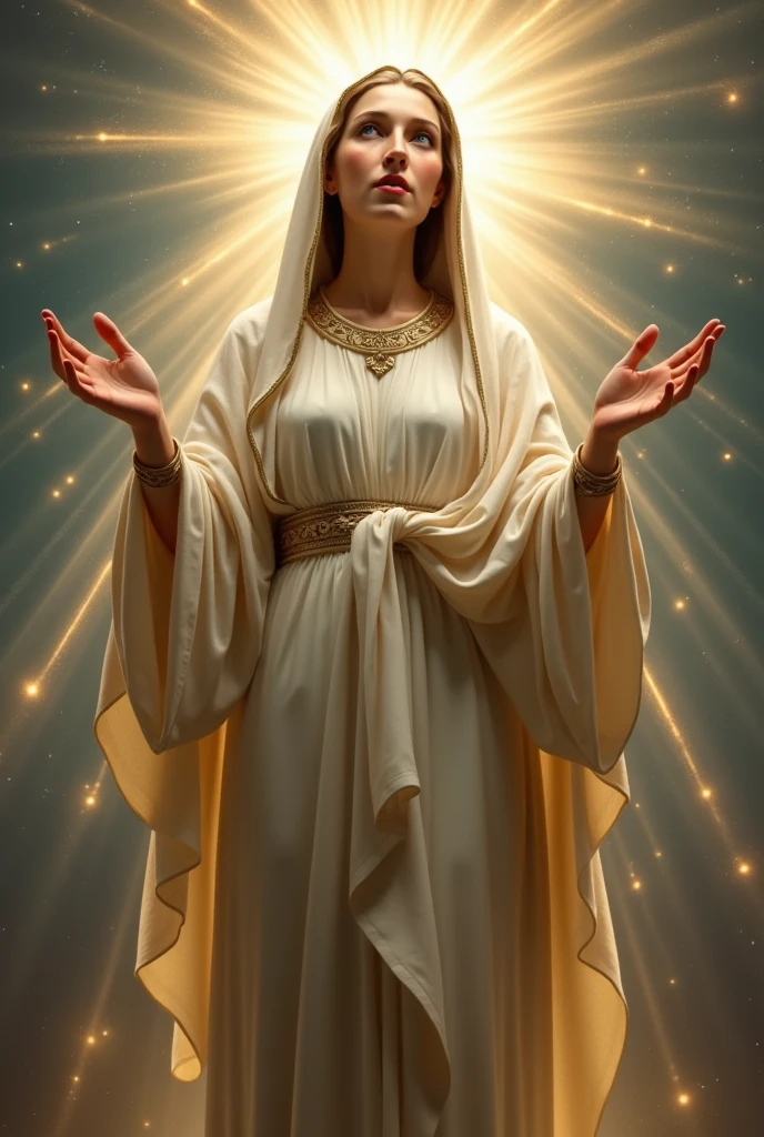 Maria expresses her elegance to God (Magnificat)