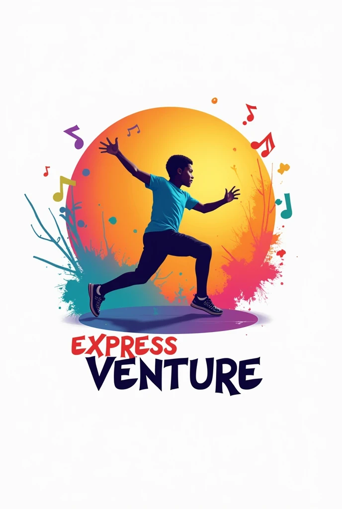 Create logo for and organisation named express venture.  It works with creativity and youth development.  Dance and music and getting famous 