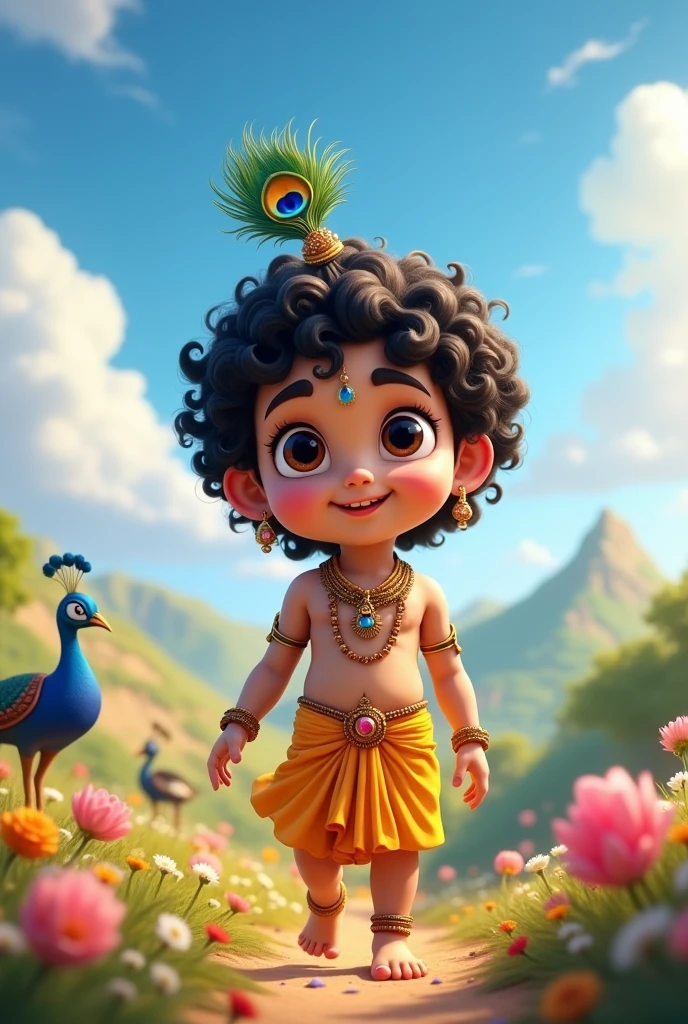 Cartoon Little Krishna