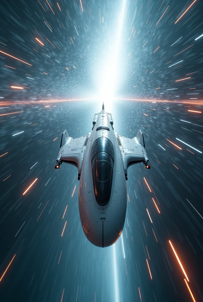 masterpiece,best quality,Ultra-high resolution,(Very detailed),8K,Practical,Best aesthetics,beautiful,(A spaceship twists in the shape of a train:2.0),(san francisco:2.0),(A beautiful white spaceship resembling a streamlined bullet train:2.0),(Dynamic,Taken from below the spacecraft),(beautiful光の線で超光速を表現:2.0),(The background is a wormhole and subspace.:2.0),(Motion Blur)