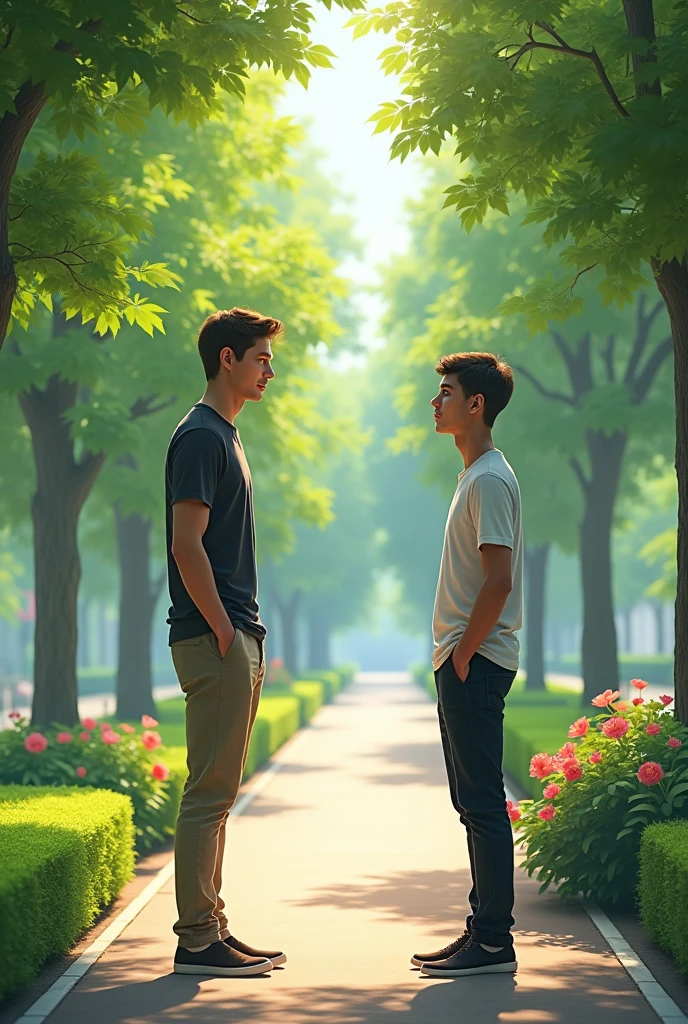 Then he meets a man in the park