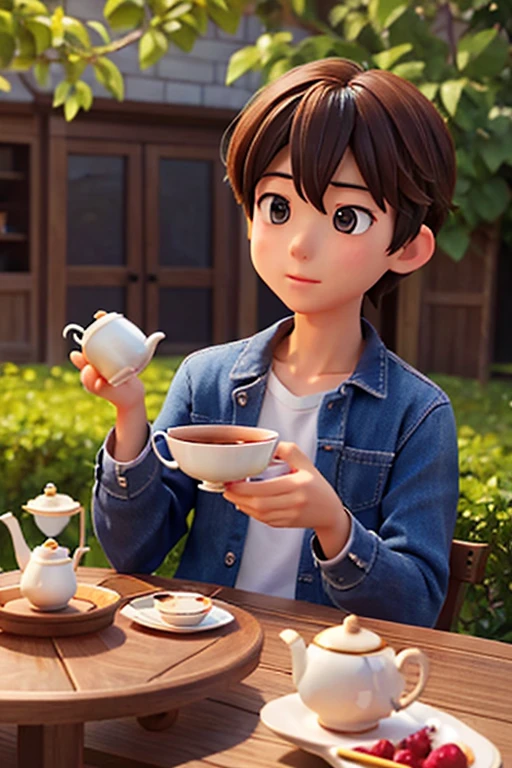 16age、male、tea time、