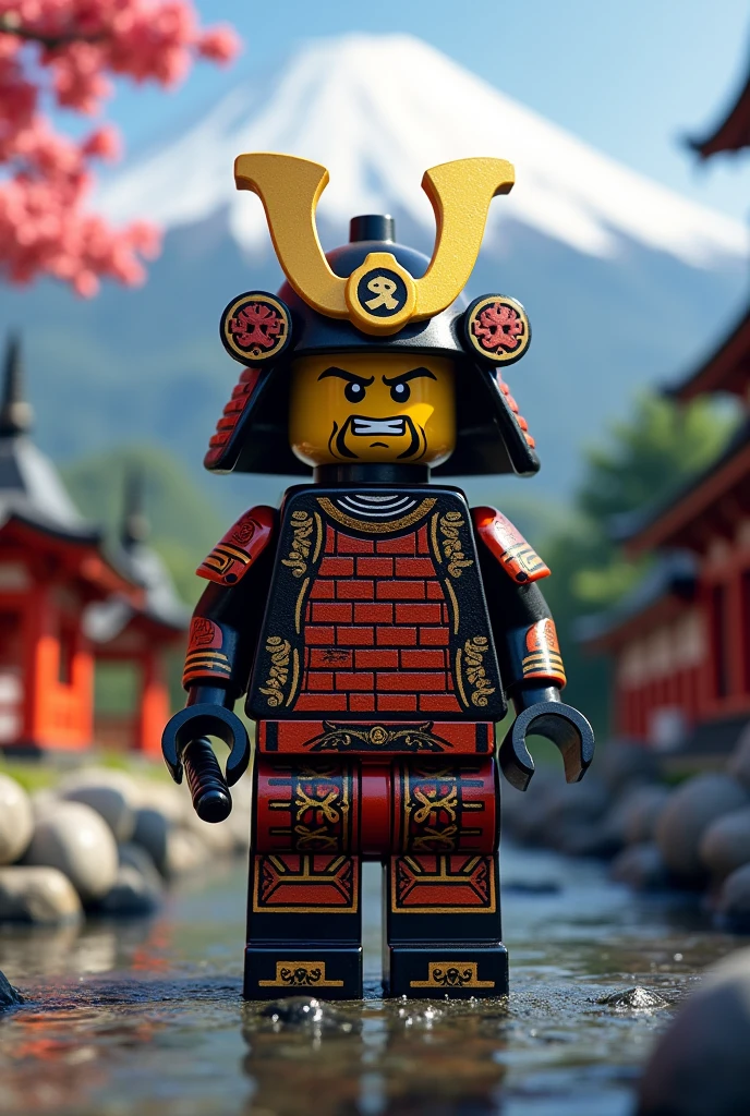Make an epic lego minifigure based on all the culture of Japan