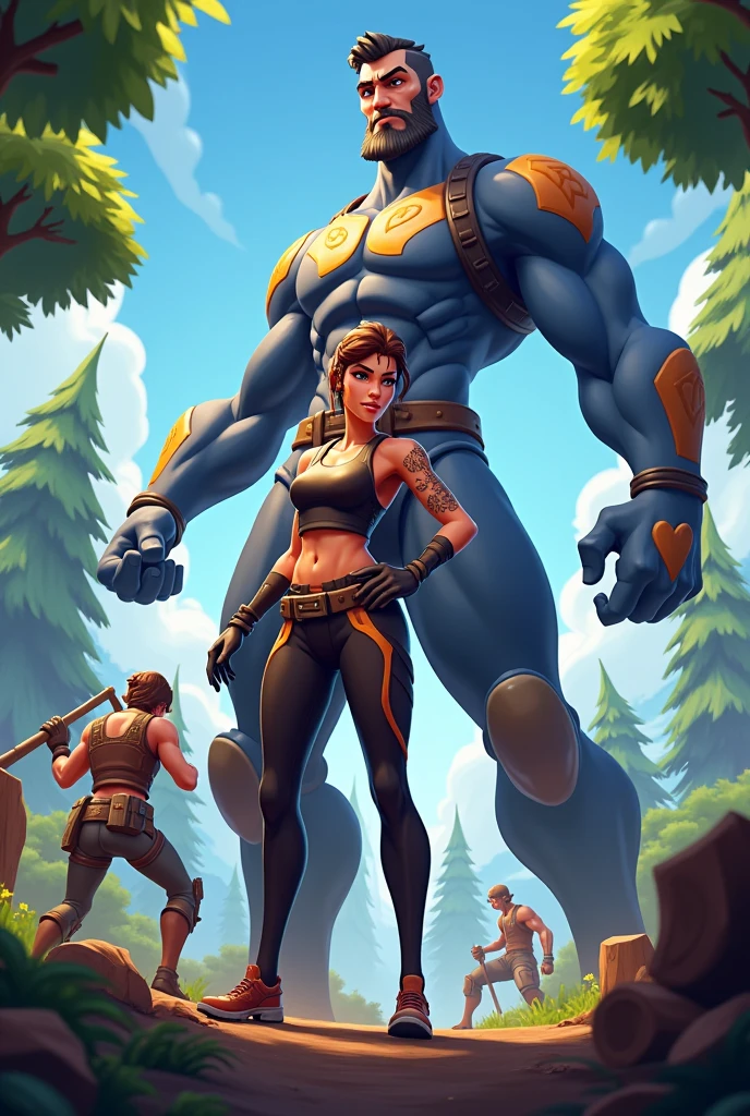 Fortnite Skin Instinct as profile picture and there is fortnite big and wood_CUTTER