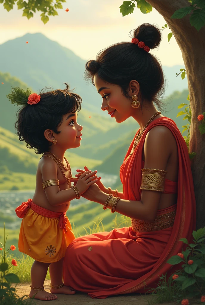 Krishna with yashoda