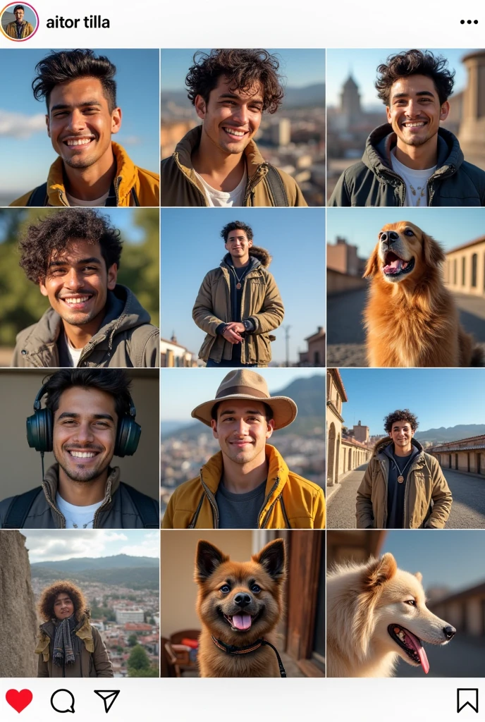 Instagram of a young Peruvian student of 2 called Aitor Tilla from the Peruvian University of Applied Sciences who likes to listen to music, has a dog, He likes video games, travel