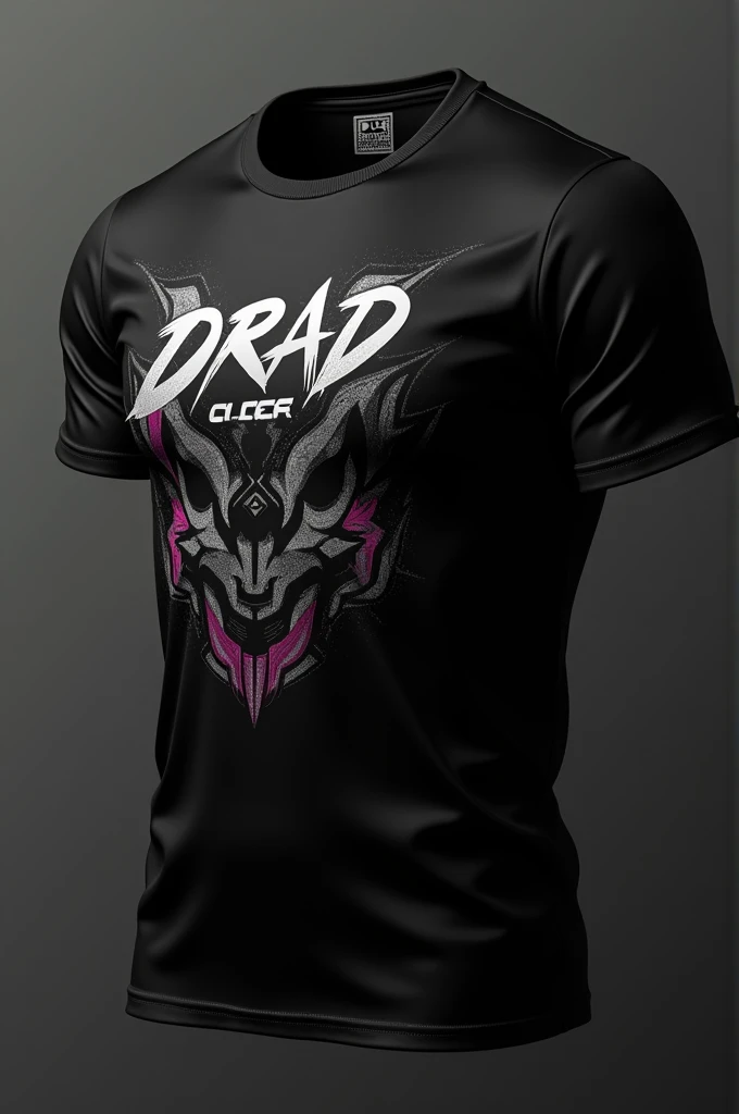 Black t-shirt with logos and designs for the gym