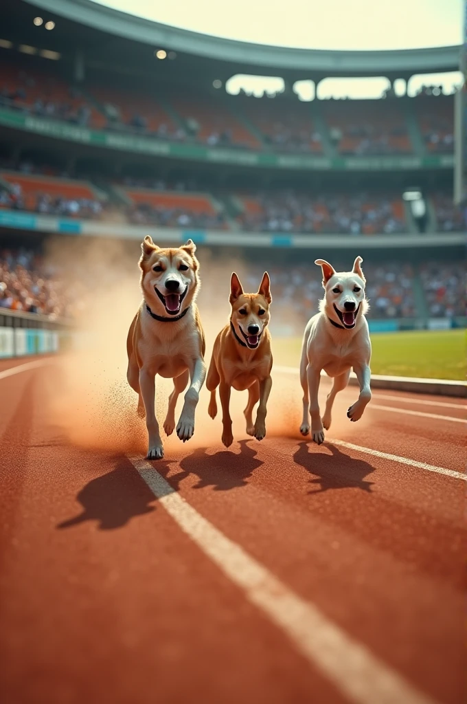 Drone video of dog race