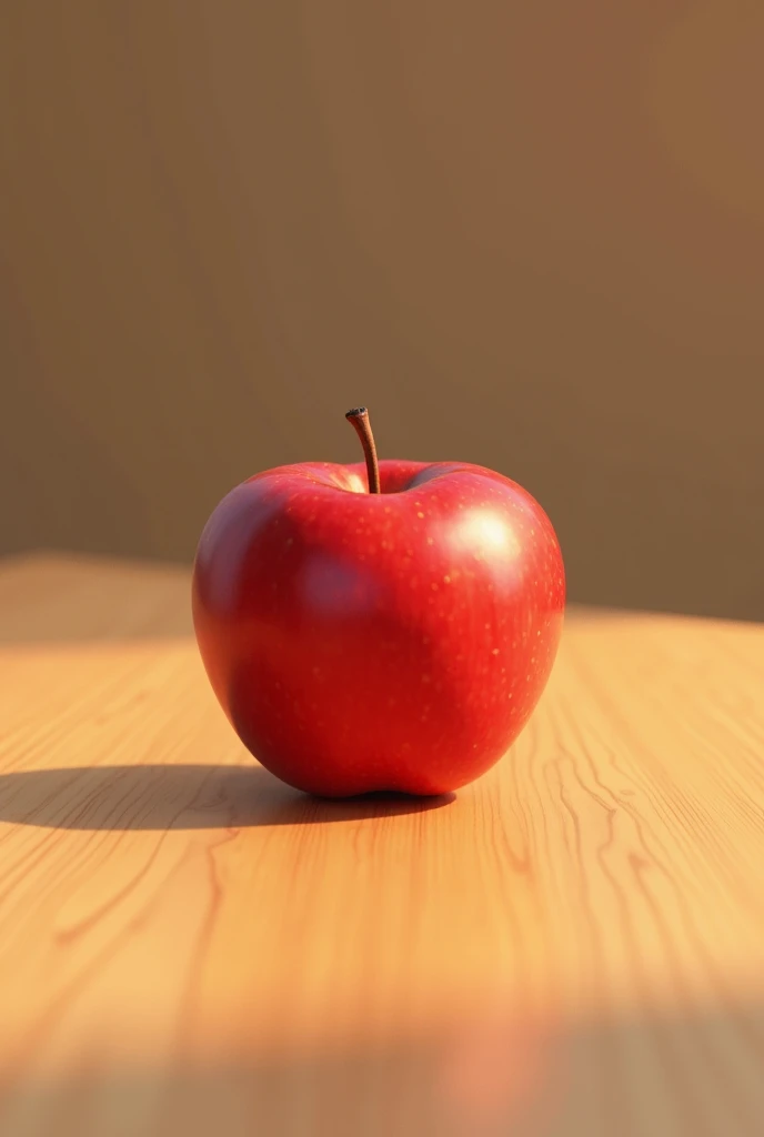Apple on the desk