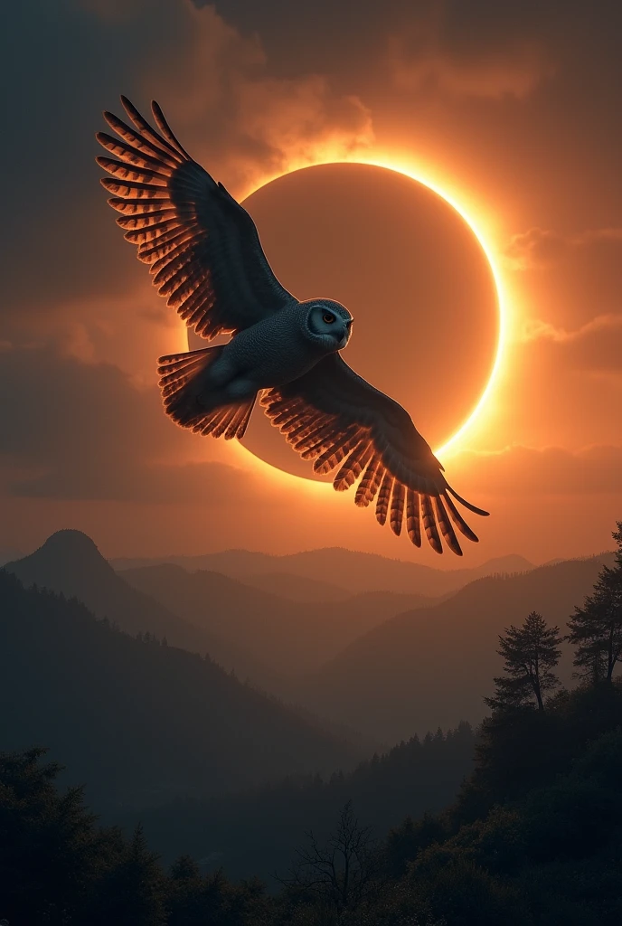 Eclipse and a nice flying owl 