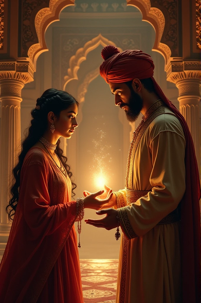 Akbar told Shagufta, "Wife, today I have brought a special magical stone. If you place it under your pillow at night, it will make all your dreams come true."