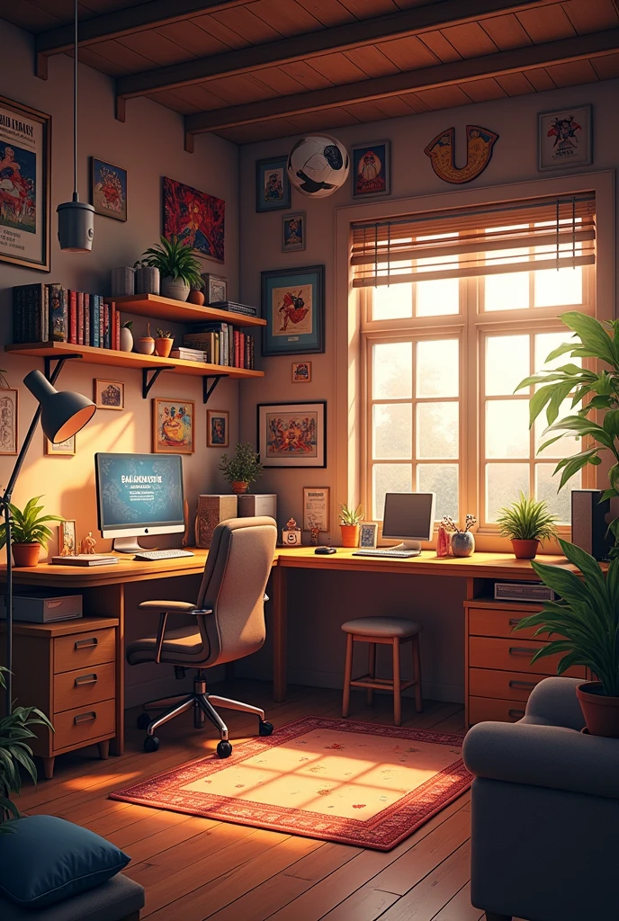 You can generate bakugou katsuki's room? with a warm atmosphere