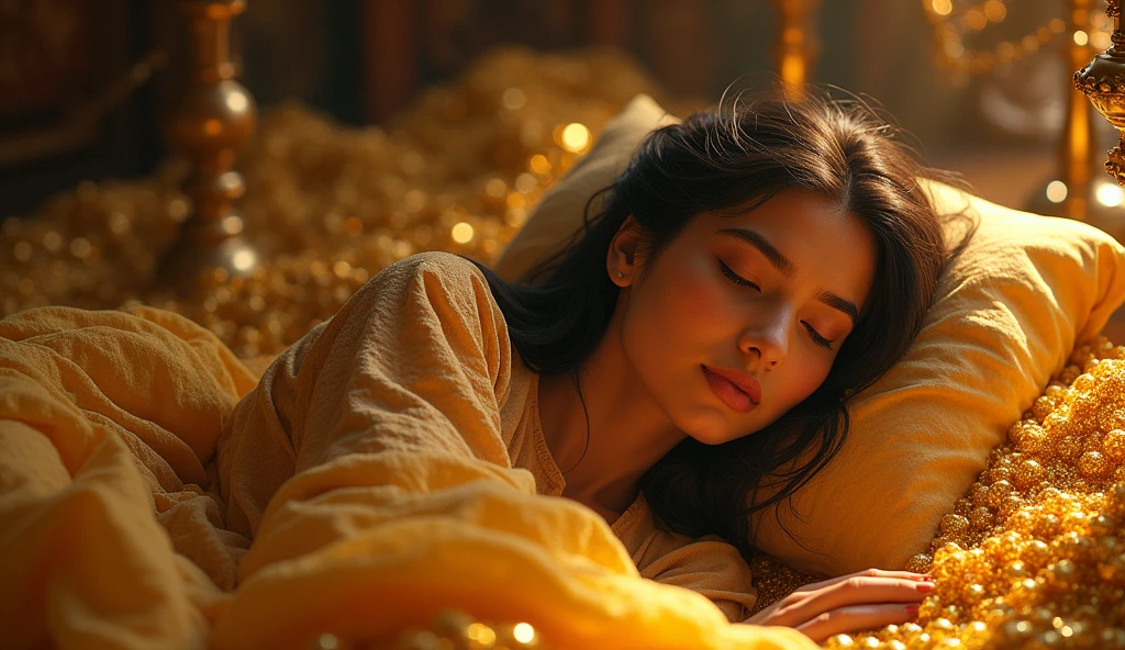 Shagufta believed him at once and placed the stone under her pillow. All night, she dreamt that she was a queen, with piles of gold and wealth, and she owned everything.