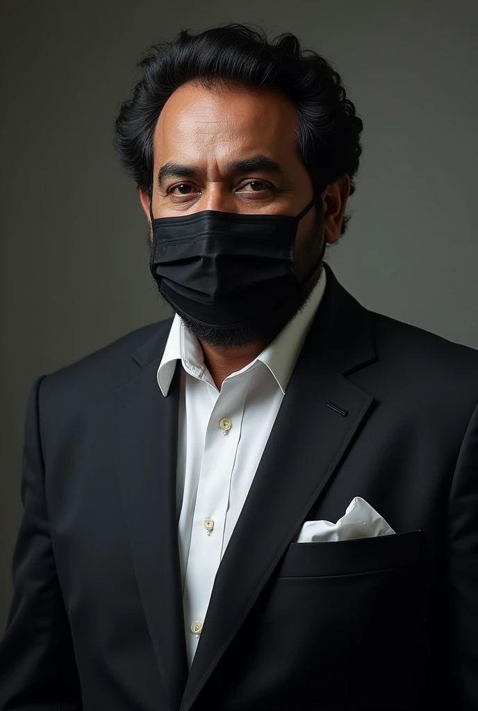 Malayalam movie actor mohanlal well dressed masked mouth