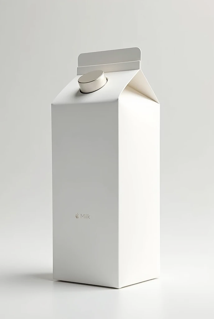 Design an ultra-premium milk packaging that delivers a unique and memorable experience, similar to the elegance and brand presence of an Apple product. The packaging should include the following elements:Minimalist and Sleek Design: Create an ultra-sleek, minimalist carton or container with a pure white matte finish. The design should be clean and uncluttered, with minimal text and no unnecessary graphics, focusing on a refined and sophisticated aesthetic.Monochromatic Palette with Subtle Tones: Use a monochromatic color scheme with subtle variations of white, cream, and very light gray. This creates a seamless, unified look that feels modern and luxurious.Innovative Opening Mechanism: Develop a unique opening mechanism, such as a magnetic flap or a twist-to-open cap that provides a satisfying tactile experience. This feature should be as much about the experience as the functionality, creating a memorable first interaction with the product.Soft-Touch Finish: Incorporate a soft-touch finish on the packaging material that feels velvety to the touch, giving it a premium, almost luxurious feel when held. This finish enhances the tactile experience and distinguishes the packaging from standard milk cartons.Understated Branding: The brand name should be embossed or subtly debossed on the carton, using a minimalist font with a slight sheen. This approach makes the brand feel exclusive, like a luxury label, without overwhelming the clean design.Hidden Details: Include small, hidden details, such as an inspirational message or the brand’s story, inside the packaging or under the cap. These could be discovered only after the consumer opens the packaging, adding to the experience.Ultra-Premium Cap: Use a custom-designed cap made from brushed metal or a high-quality matte plastic that contrasts with the soft-touch body. The cap should have a precision-engineered feel, echoing the high-end experience of unboxing a premium gadget.Interactive Packaging: Consider adding a QR code