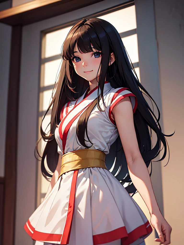 (masterpiece、top-quality、hight resolution、Unity 8k、extremely details CG:1,Best Picture), nakorurums. red ribbon, hair band, A young woman with a delicate and pure appearance, characterized by a modest hairstyle and minimal makeup. She exudes an aura of innocence, with a soft, almost shy smile. Despite her involvement in adult films, her demeanor and presentation maintain a 'pure' and 'innocent' charm, creating a striking contrast with her profession. She is dressed in a simple, yet elegant outfit that emphasizes her 'pure' image, perhaps a white dress or a light-colored blouse, nsfw